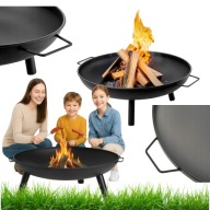 PALENISKO OGRODOWE 60CM STALOWE OGNISKO GRILL KOCIOŁEK RUSZT DUŻY PRZENOŚNY
