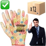 RĘKAWICE ROBOCZE OCHRONNE OGRODOWE POLIESTER ELASTYCZNE WYTRZYMAŁE | VERKEN