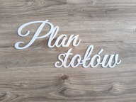 Plan stołów NAPIS SKLEJKA 60x14
