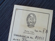 gwarancja roweru Łucznik Extra 1937 PWU FB Radom