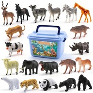 ZESTAW FIGUREK DLA DZIECI ZWIERZĘTA SAFARI DORIS 58 ELEMENTÓW W PUDEŁKU