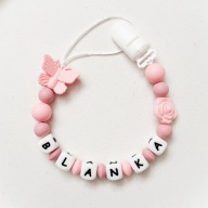 Imienna zawieszka do smoczka silikonowa bezpieczna baby