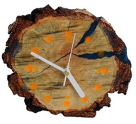 Zegar biurkowy z plastra drewna