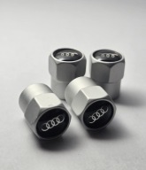 Nakrętki kapturki na wentyle AUDI srebrne (4szt.)