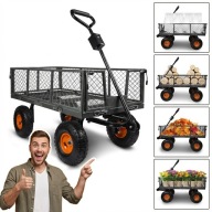 WÓZEK OGRODOWY TRANSPORTOWY TACZKA PRZYCZEPKA SKŁADANY DO 400KG 100L MALTEC