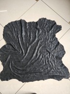 Skóra naturalna włoska czarna zamszowa stylizowana 0,5mm