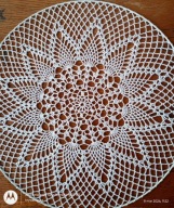 Serwetka .szydełk.na obręczy met.40 cm