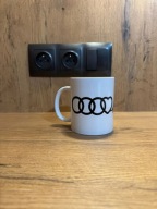 Kubek Audi 330 ml ceramiczny czarny nadruk motoryzacja prezent dla fana