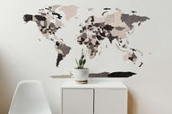 Drewniana wielowarstwowa Mapa Świata Tytan