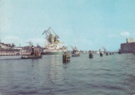 SZCZECIN - PORT - ELEWATOR ZBOŻOWY - STATEK - ŻURAW