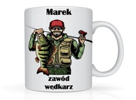 Kubek z imieniem dla wędkarza ryby fishing na prezent urodziny