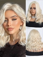 Peruka damska naturalne fale jasny blond