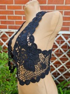 Pullit bluzka koszulka top kamizelka gipiura haftowana koronka