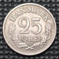 *DANIA [0473]*25 ore 1961 Korona duńska Król Fryderyk IX Rośliny Liść dębu