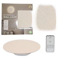 Lampa ścienna kinkiet LED z możliwością ładowania i pilotem Ø 18 cm BEŻOWY
