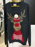 Ś Sweter George świąteczny Bożonarodzeniowy z reniferem L