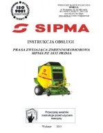 SIPMA PZ 1832 Prima - instrukcja obsługi prasy zniennokomorowej (2013)