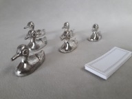 Miniaturowe stojaki na wizytówki 6 szt kaczki