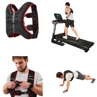 KAMIZELKA TRENINGOWA OBCIĄŻENIOWA HOP-SPORT HS-010WW CZARNO-CZERWONA 10 KG