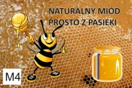 REKLAMA BANER SPRZEDAŻ MIODU, MIÓD 200X100 cm 1