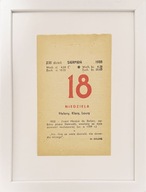 KARTKA Z KALENDARZA 1985-08-18 ORYGINAŁ W RAMCE