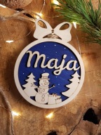 Imienna bombka ozdobna, na prezent lub choinkę