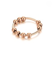 Pierścionek Antystresowy Różowe Złoto Anxiety Ring stal chirurg. r.17/18mm