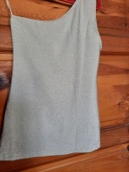 Bluzka srebrna brokatowa na jedno ramię (xs)