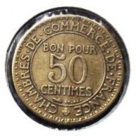 *FRANCJA [0122]*50 centymów 50 CENTIMES 1925 Trzecia Republika, Merkury bóg