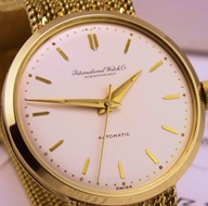 IWC Schaffhausen ZŁOTY zegarek 18K 750 AUTOMATIC Komplet CERTYFIKAT BOX '60