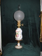 PROMOCJA-- Olejowa Lampa Porcelanowa XIXw