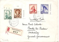 GENERALNE GUBERNATORSTWO -PIONKI/RADOM -koperta -obieg 1941 ze SZWAJCARIA