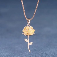NASZYJNIK KOLIA KORALE KORALIKI RÓŻA ROSE VINTAGE OPADAJĄCA LIŚCIE brokat