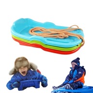 PLASTIKOWE SANKI ŚLIZGI SANIE DLA DZIECI ŚLIZGACZ SZNURKIEM 3 KOLORY DZIECI