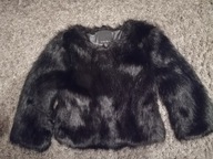 Czarne futerko roz 34 /36 długi wlos Amisu j nowe
