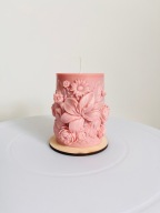 Świeca sojowa na Dzień Mamy, bezzapachowa, kwiaty, lilie. Wielkość 200ml