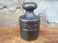 Stary żeliwny odważnik_50 dkg PRL
