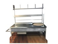 STÓŁ DO PAKOWANIA PACZEK STANOWISKO ROBOCZE "ALUMINIOWY Z KOŁEM"
