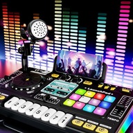 Keyboard pianino dla dzieci mikrofon DJ-ski prezent konsola mikser DJ LED