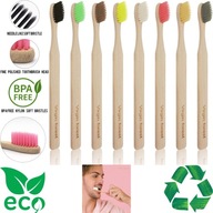 Bambusowe Szczoteczki do Zębów 8 Szt. Miękkie Włosie - WSPARCIE ŚRODOWISKA