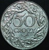 50 groszy 1938 - żelazo niklowane - około mennicze