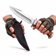 NÓŻ MYŚLIWSKI TAKTYCZNY WOJSKOWY BSH WIELKI TURYSTYCZNY SURVIVAL FINKA