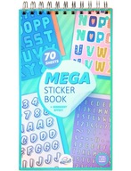 NAKLEJKI Książka na Spirali 70 Arkuszy 14,5x25 cm LITERY i CYFRY