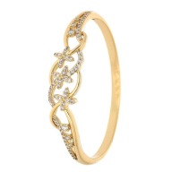 60459 BRANSOLETKA 18K POZŁACANA 57/13 MM bangle z cyrkoniami