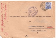 BYTOM -PIEKARY ŚLĄSKIE -koperta -obieg 1936 rok stemple naklejki