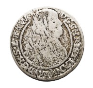 Srebrna moneta 6 krajcarów z 1665 roku, dla Księstwa Legnicko-Brzeskiego