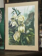 HELENA ZIMOWSKA 2010 SYGNOWANA AKWARELA W OPRAWIE