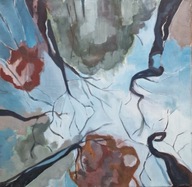 Obraz autorstwa Agnieszki Musiał-Chmielnik 50x50cm dyptyk cz2 2013, olej ,