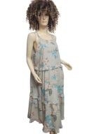 TU SUKIENKA swobodna falbany w kwiaty 40/42