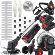 PODKASZARKA AKUMULATOROWA KOSA WYKASZARKA NA KOŁACH 2X 21V 2Ah MEGA ZESTAW